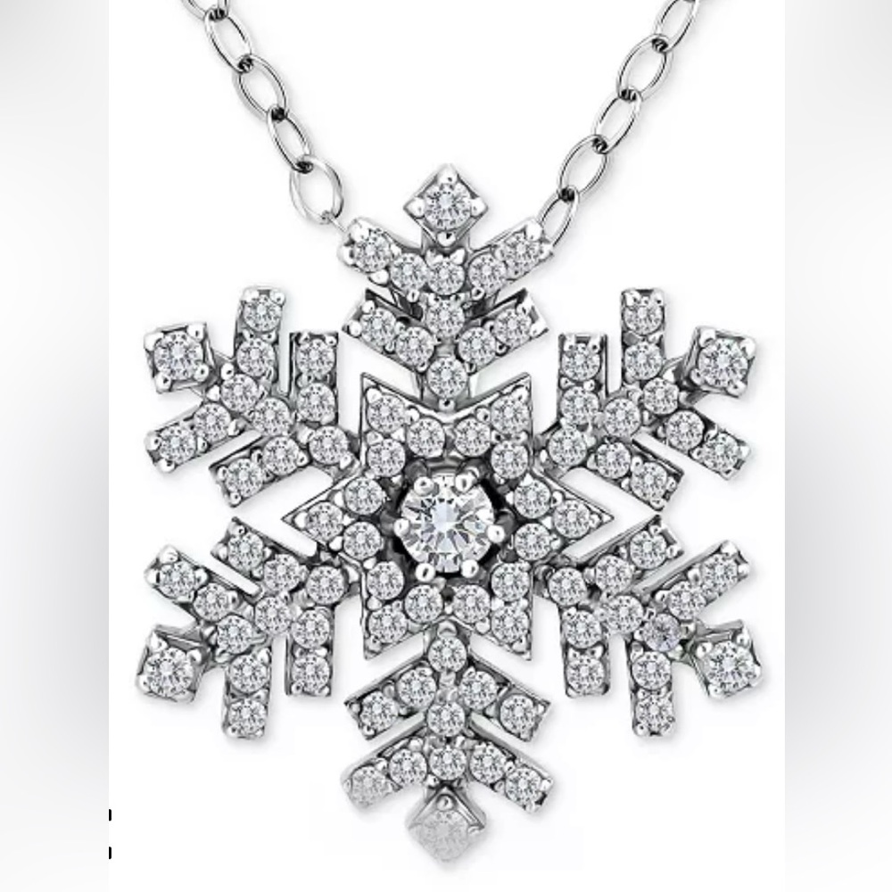 Cubic Zirconia Sterling Silver Necklace